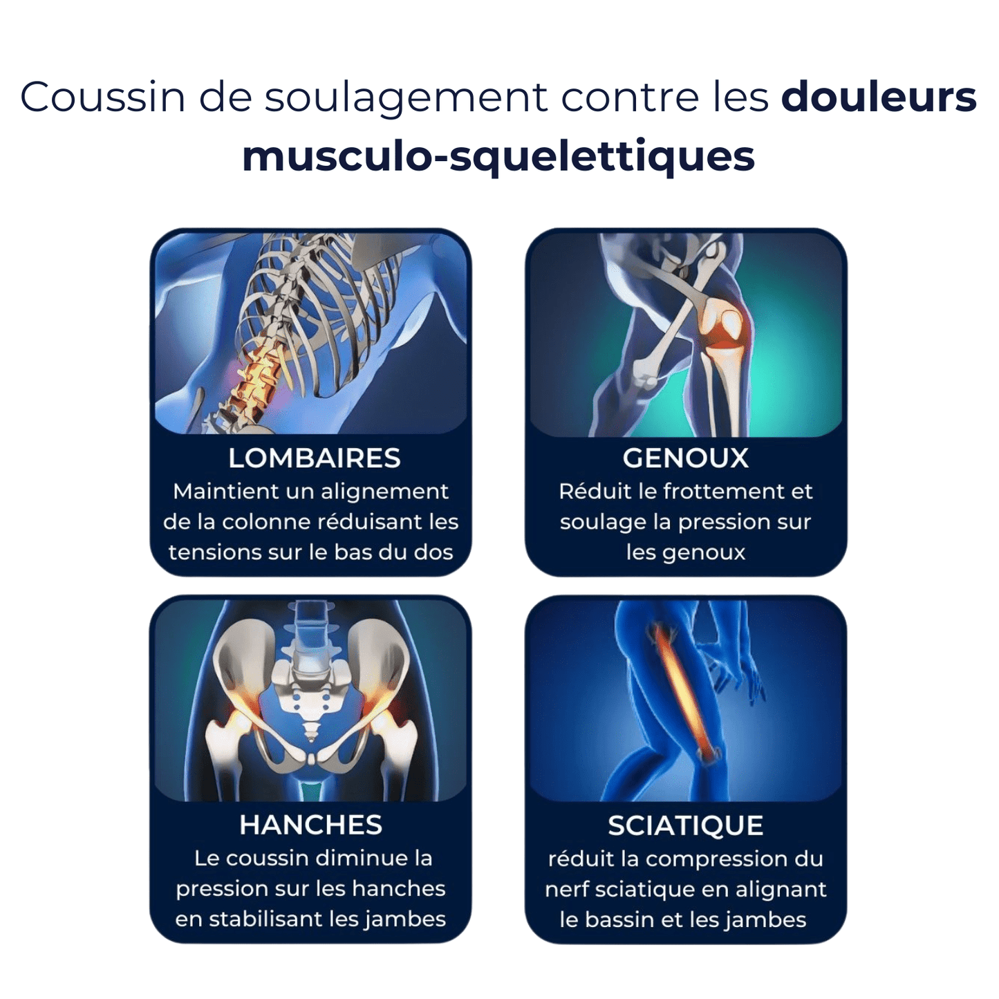 Coussin Orthopédique Genoux Antidouleur